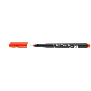 Popisovač červený F OHP 0,5mm - permanentní Top marker - 20090281