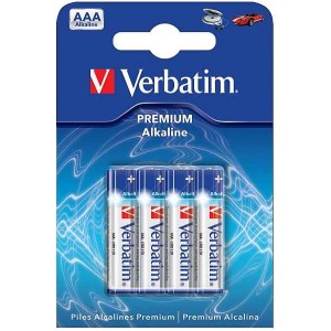 Baterie AAA alkalické mikro tužkové Verbatim/4ks Baterie AAA alkalické mikro tužkové Verbatim/4ks