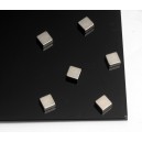 Super silné magnety - kvádry, 10 x 10 x 5 mm, stříbrné - 6 ks N20010D