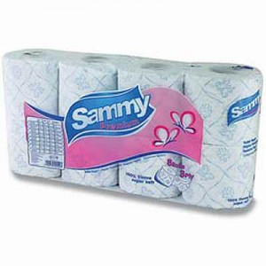 Toaletní papír SAMMY Premium 3vrstvý bílý/ 8 rolí
