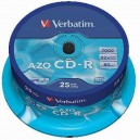 CD-R Verbatim DLP 80min. 52x Crystal 25-cake 43352