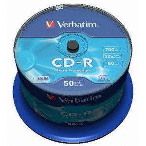 CD-R Verbatim DL 700MB 52x Extra Protection 50-cake 43351