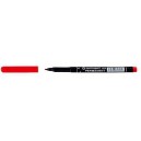 Červený popisovač Centropen 2536 permanentní, 1mm