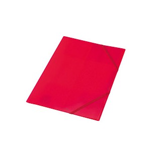 Spisové desky s gumičkou A4 3 chlopně červené – neprůhledné