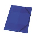 Spisové desky s gumičkou A4 3 chlopně modré – průhledné