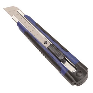Dahle odlamovací nůž, čepel 18 mm, 8 čepelí, 2 náhr. nože, modro-černý