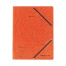 Spisové desky s gumičkou A4 Prešpán 3 chlopně oranžové - 10843878